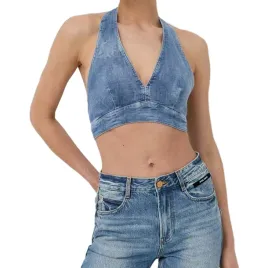 top-damski-guess-thalia-jeansowy-bawelniany-modny