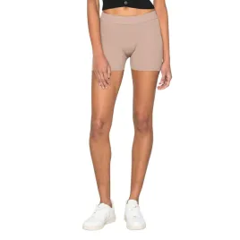 spodenki-damskie-guess-denise-dopasowane-brazowe-prazkowane