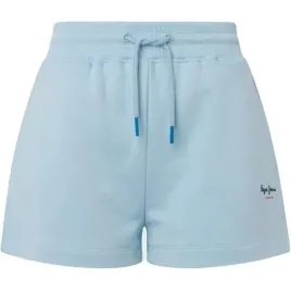 spodenki-damskie-pepe-jeans-caliste-niebieskie-dresowe