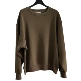 bluza-wloska-damska-okragly-dekolt-ocieplana-95percent-bawelna-khaki-prezent