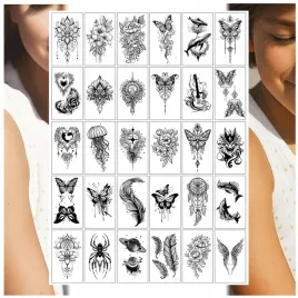 tatuaze-zmywalne-dla-dzieci-motyl-lapacz-snow-serce-mix-30-wzorow