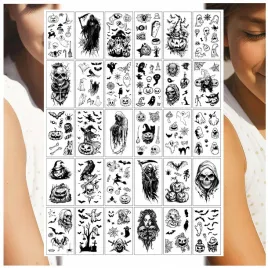 tatuaze-zmywalne-dla-dzieci-chlopca-i-dziewczynki-halloween-30-wzorow