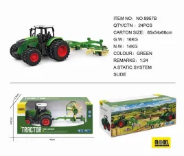 traktor-z-zgrabiarka-maszyna-rolnicza-model-pojazdu-1-24-farma-zestaw