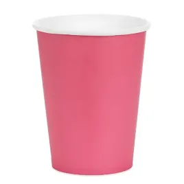 kubeczki-papierowe-monokolor-rozowy-ciemny-partydeco-250-ml-6-szt