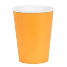kubeczki-papierowe-monokolor-pomaranczowy-partydeco-250-ml-6-szt