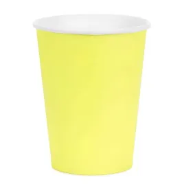 kubeczki-papierowe-monokolor-zolty-partydeco-250-ml-6-szt