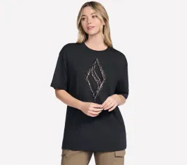 koszulka-damska-skechers-gold-splatter-diamond-short-sleeve-tee-czarna-ts