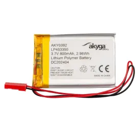 akumulator-li-po-lp453350-akyga-3-7v-800mah-pcm-zlacze-jst-2-pin-150mm