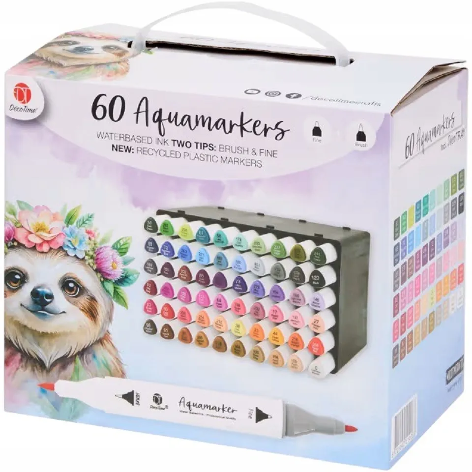 markery-akwarelowe-dwustronne-decotime-60-sztuk-stan-nowy