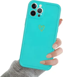 etui-silikonowe-iphone-12-pro-max-zielone-zlote-serce-newseego
