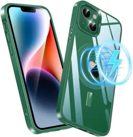 etui-magnetyczne-iphone-14-13-61-przezroczyste-magsafe-zielone