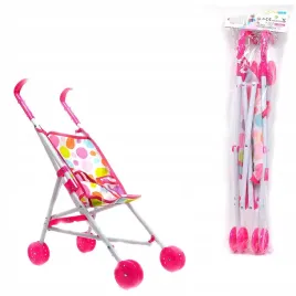 wozek-spacerowy-dla-lalek-parasolka-rozowy-lekki-i-skladany-metalowy