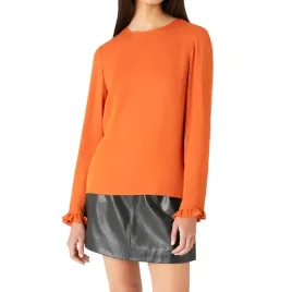 bluzka-damska-trussardi-hawaiian-sunset-pomaranczowa-luzna-elegancka