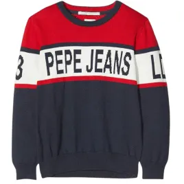 sweter-dzieciecy-pepe-jeans-dany-czerwono-granatowy