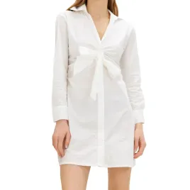 sukienka-damska-silvian-heach-nortua-koszulowa-biala-taliowana