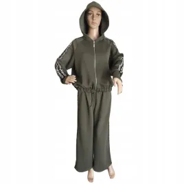 komplet-damski-wloski-kolor-khaki-lampas-panterka-bluza-rozpinana-i-spodnie
