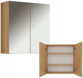 szafka-lazienkowa-wiszaca-z-lustrem-nad-umywalke-dab-artisan-polki