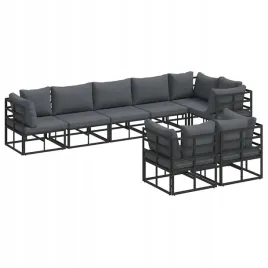 zestaw-sof-na-ogrod-z-poduszka-8-pcs-czarny-aluminium