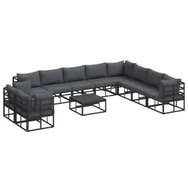 zestaw-sof-na-ogrod-z-poduszka-11-pcs-czarny-aluminium