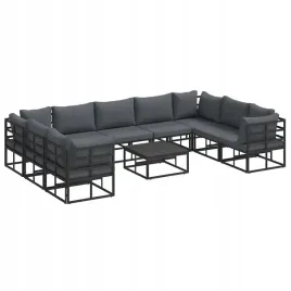 zestaw-sof-na-ogrod-z-poduszka-10-pcs-czarny-aluminium