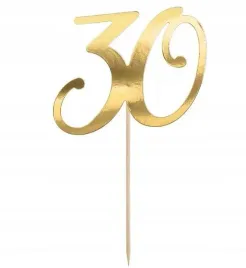 topper-na-tort-30-urodziny-zloty-21-cm