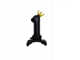 balon-foliowy-stojacy-cyfra-1-czarna-z-korona-85-cm