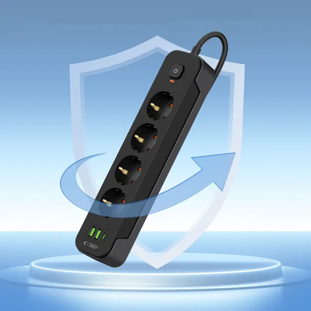 tech-protect-przedluzacz-power-socket-pcl4x3-2xusb-1xusb-c-200m-black-stan-nowy-kod-producenta-pc4-power-socket-3-usb