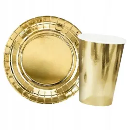 komplet-zloty-talerzyki-kubki-papierowe-12-elementow