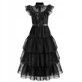czarna-sukienka-wednesday-addams-stroj-gotycki-dla-dziewczynek-130cm