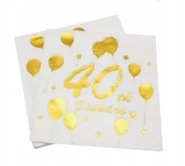 serwetki-papierowe-40-urodziny-birthday-biale-zlote-33x33-cm-10-sztuk