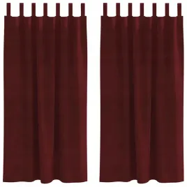 zaslony-z-zaslonami-2-pcs-czerwone-wino-140-x-175-cm-aksamit