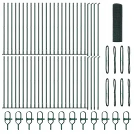 ogrodzenie-z-slupkami-zielony-0-6-x-100-m-stal