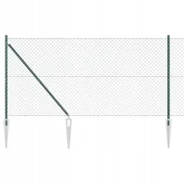 ogrodzenie-z-ogniw-ze-slupkami-zielony-1-2-x-10-m-stal