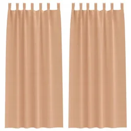 zaslony-z-zaslonami-2-pcs-jasnobrazowy-poliester
