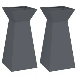 donica-slupowa-2-pcs-antracyt-35-x-35-x-73-cm-stal