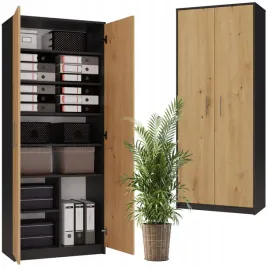 regal-biurowy-74cm-szafka-na-ksiazki-segregatory-8-polek-szafa-antracyt