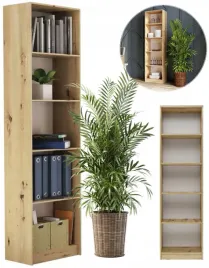 regal-biurowy-50-cm-na-ksiazki-segregatory-pojemny-szafka-dab-artisan