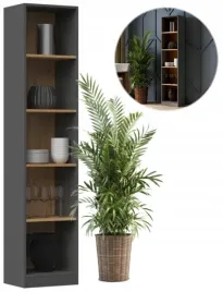 regal-biurowy-na-ksiazki-segregatory-40cm-szafka-antracyt-dab-artisan