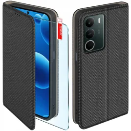 etui-z-klapka-do-realme-c71-zamykane-czarne-futeral-szklo-9h