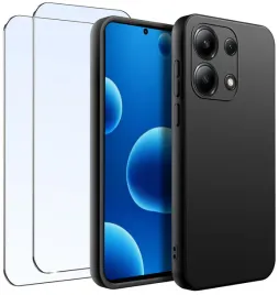 zestaw-etui-do-xiaomi-redmi-note-14s-matowe-czarne-silikon-2-sztuki-szklo