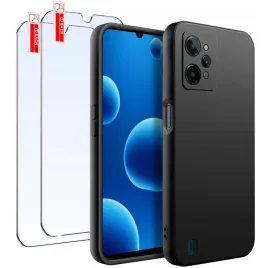 zestaw-etui-do-realme-c31-or-matowe-czarne-silikon-slim-2-sztuki-szklo