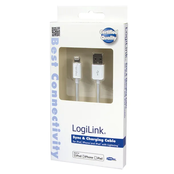 kabel-logilink-usb-apple-lightning-1-m-bialy-marka-logilink