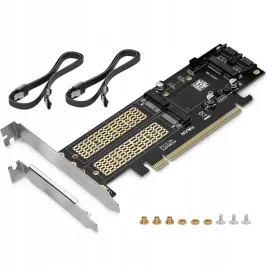 adapter-3x-dysk-m-2-sata-nvme-msata-pci-e-x16