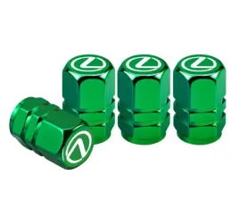 zielone-nowoczesne-nakretki-na-wentyle-lexus-premium-trwale-z-logo-lexus