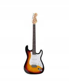gitara-elektryczna-preston-4-4-brazowa-podpalana-vintage-zestaw