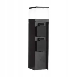 slupek-ogrodowy-led-g9-v-tac-2-gniazda-2x16a-23cm-3600w-ip44-grafit-vt-1197
