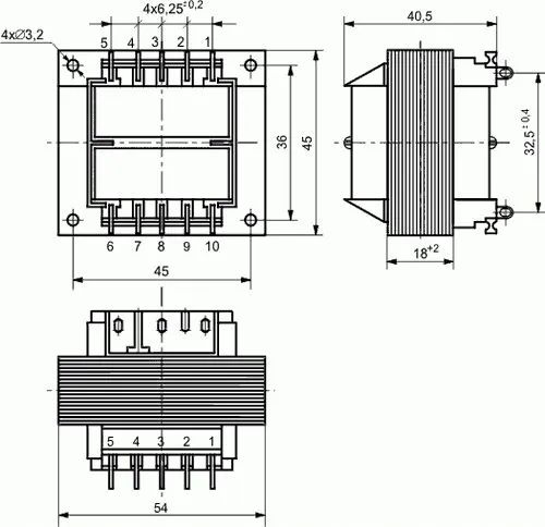 transformator-10va-230vac-12v-0-8a-indel
