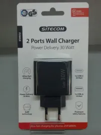ladowarka-sieciowa-2-porty-sitecom-gan-30w-czarna-usb