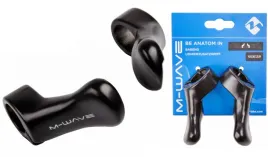 rogi-kierownicy-m-wave-anatomic-krotkie-czarne