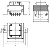 transformator-10va-230vac-8v-18-3v-0-7a-0-34a-waga-z-opakowaniem-0-kg